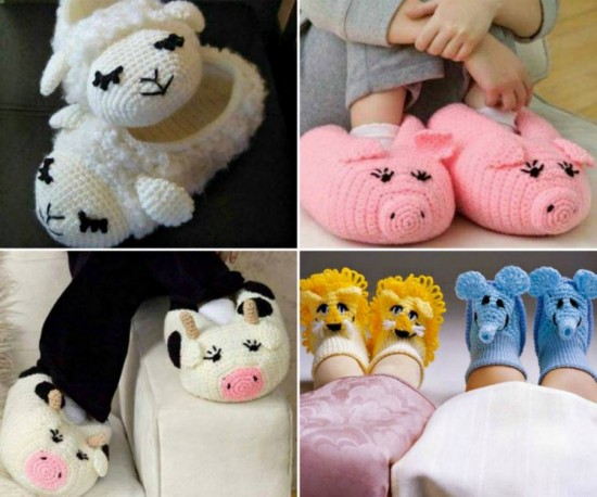 Animal Slippers Free Patterns1 wonderfuldiyf Wonderful DIY Cute Knitted / Crochet Baby Animal Booties